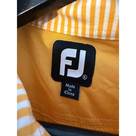 Men's XL FootJoy Mens Orange Golf Polo - Picture 5 of 6